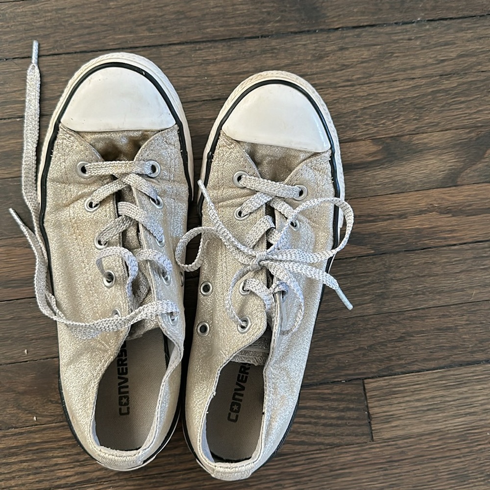Metallic Silver Converse - Picture 3 of 9